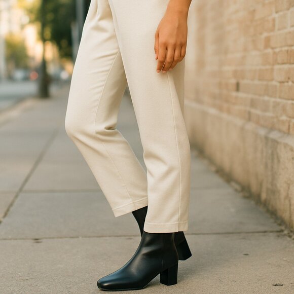 VINCE Leather Ankle Boots Square Toe Black Women Sz 10 - Picture 3 of 16